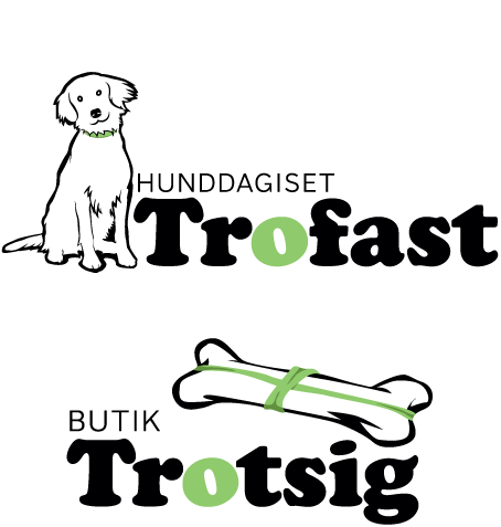 Hunddagiset Trofast & Butik Trotsig loggor