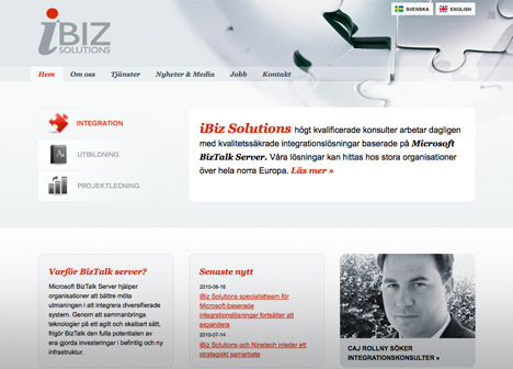 iBiz Solutions hemsida