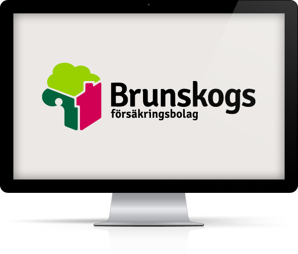 Brunskogs försäkringsbolags nya grafiska profil och webb